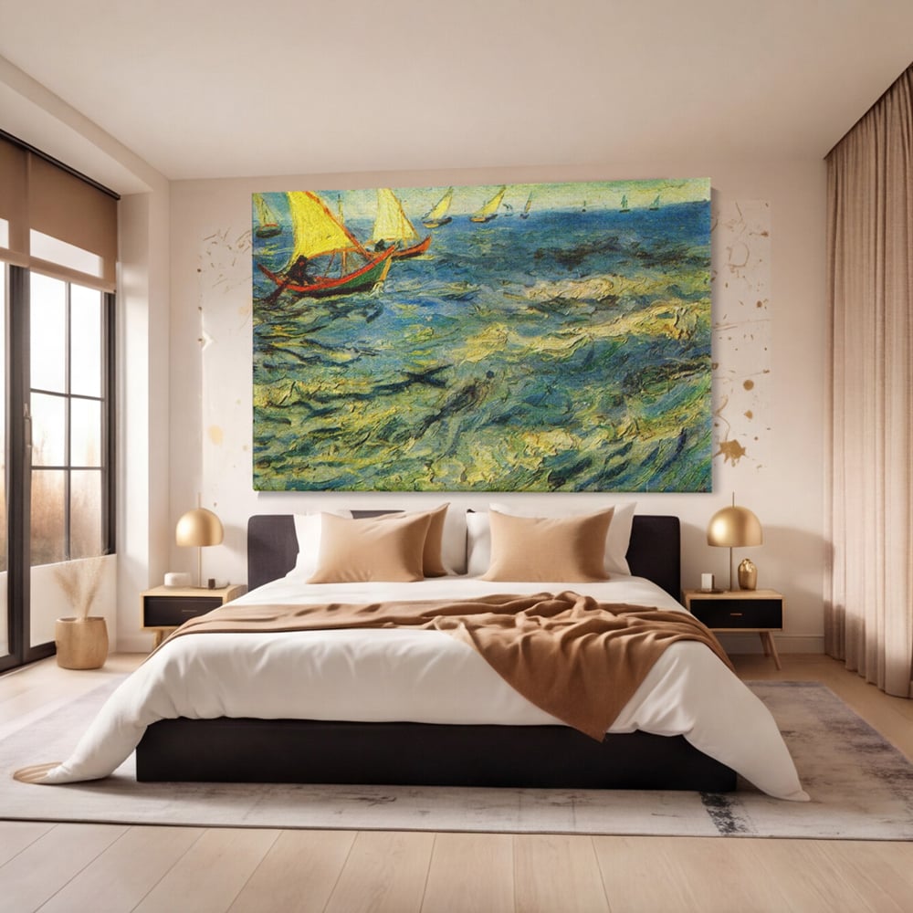 Tablou Canvas Premium LuxCanva® A1117, Marea , Vincent van Gogh, Arta, Pictura, Culori Vibrante