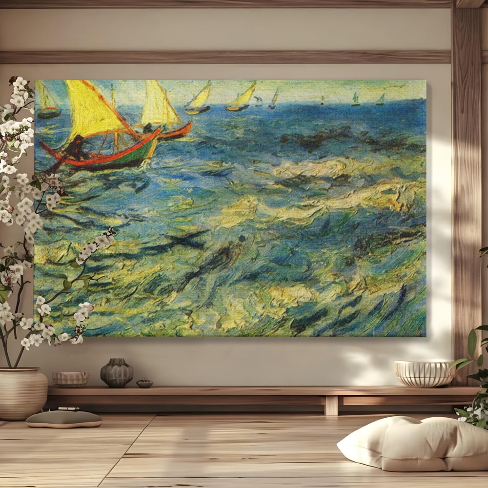 Tablou Canvas Premium LuxCanva® A1117, Marea , Vincent van Gogh, Arta, Pictura, Culori Vibrante