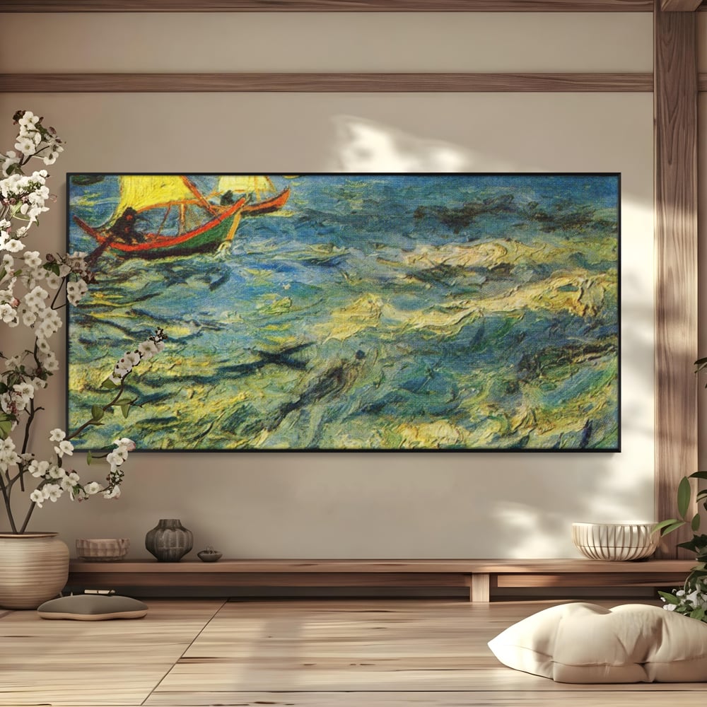 Tablou Canvas Premium LuxCanva® A1117, Marea , Vincent van Gogh, Arta, Pictura, Culori Vibrante