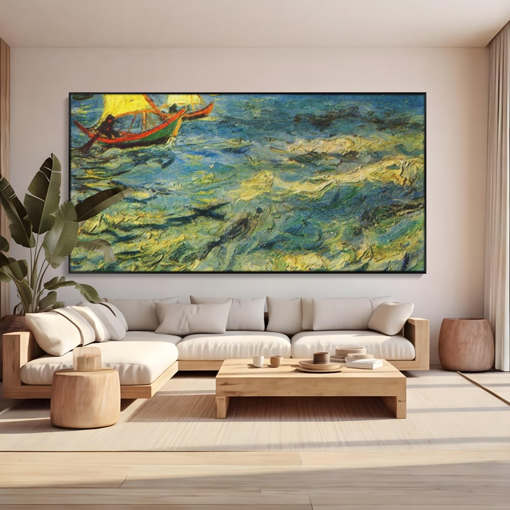 Tablou Canvas Premium LuxCanva® A1117, Marea , Vincent van Gogh, Arta, Pictura, Culori Vibrante