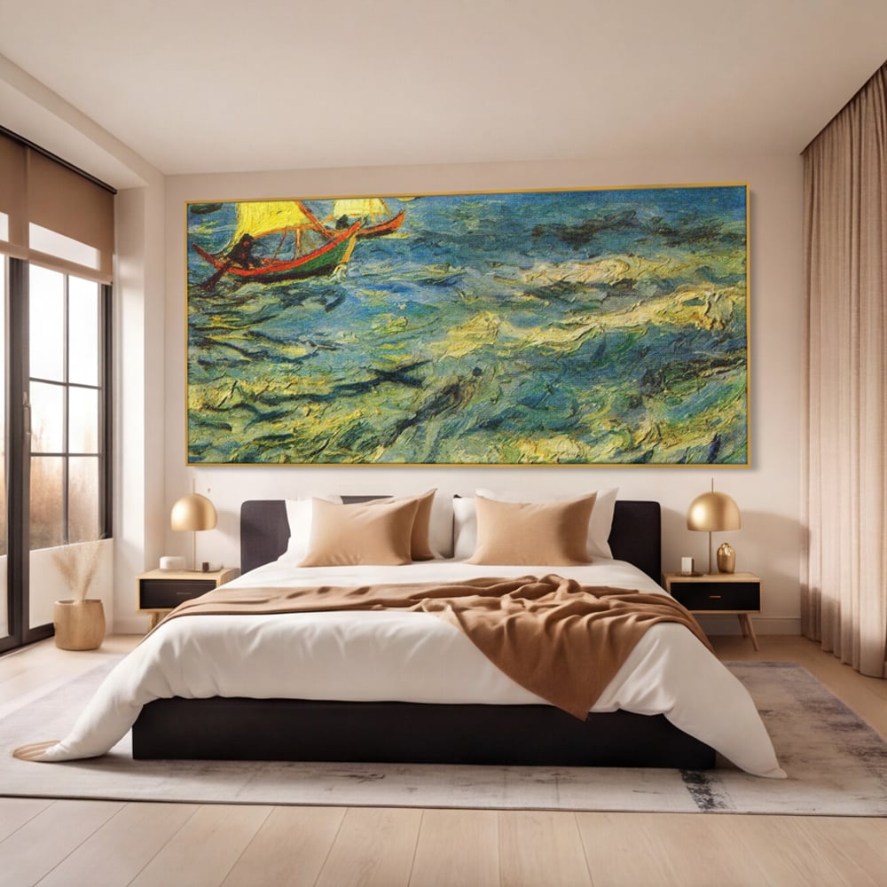 Tablou Canvas Premium LuxCanva® A1117, Marea , Vincent van Gogh, Arta, Pictura, Culori Vibrante