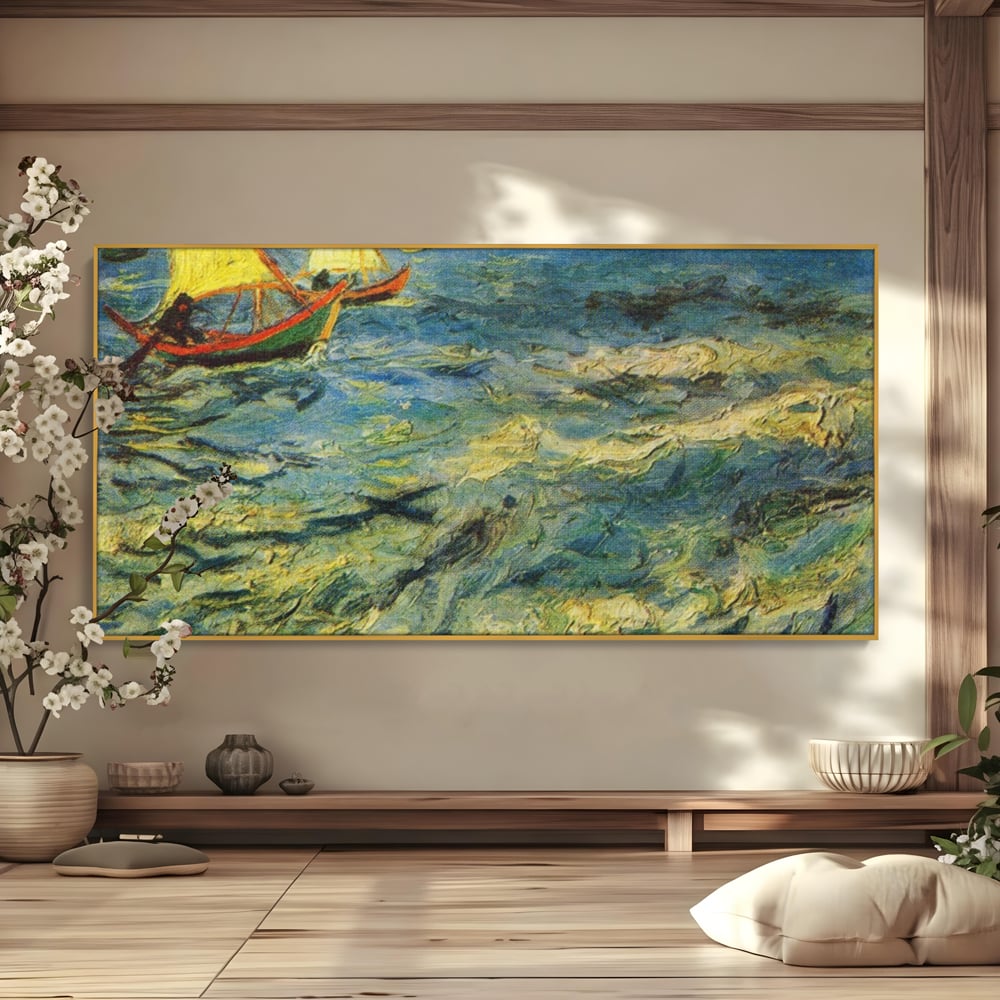 Tablou Canvas Premium LuxCanva® A1117, Marea , Vincent van Gogh, Arta, Pictura, Culori Vibrante