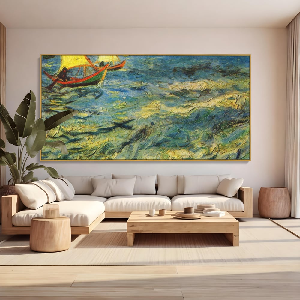 Tablou Canvas Premium LuxCanva® A1117, Marea , Vincent van Gogh, Arta, Pictura, Culori Vibrante