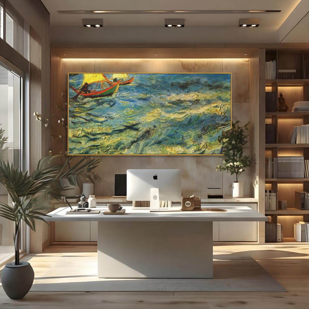 Tablou Canvas Premium LuxCanva® A1117, Marea , Vincent van Gogh, Arta, Pictura, Culori Vibrante