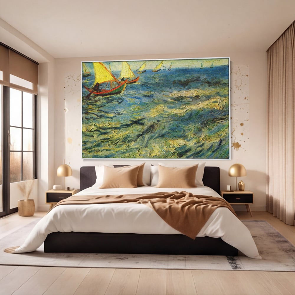 Tablou Canvas Premium LuxCanva® A1117, Marea , Vincent van Gogh, Arta, Pictura, Culori Vibrante