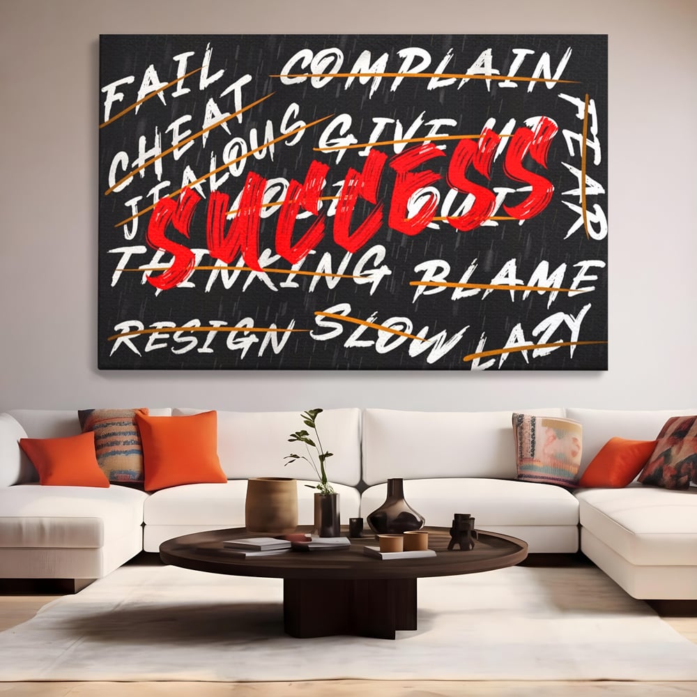 Tablou Canvas Premium LuxCanva® A1118, Succes , Motivatie, Work, TeamLeader, Culori Vibrante