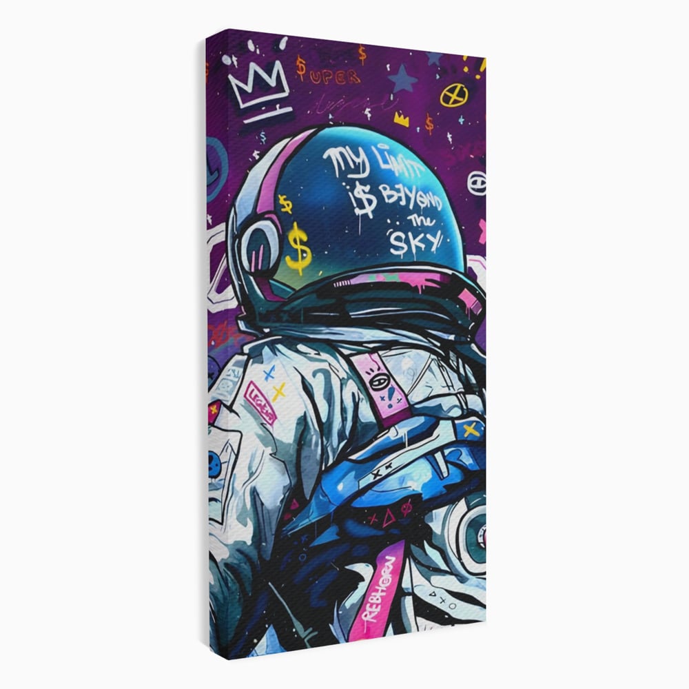 Tablou Canvas Premium LuxCanva® A1119, Astronaut , Cosmonaut, Spatiu, Motivational, Culori Vibrante