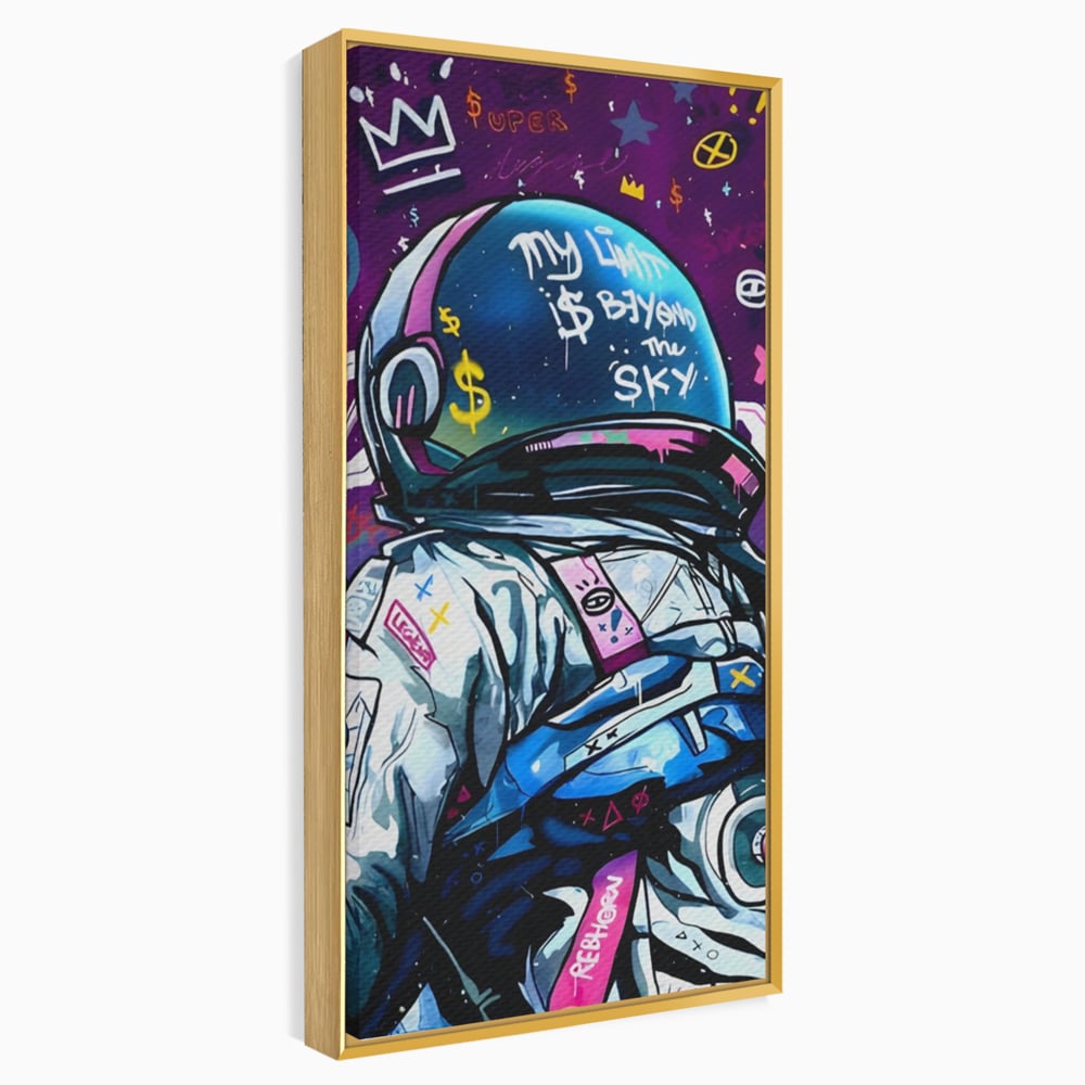 Tablou Canvas Premium LuxCanva® A1119, Astronaut , Cosmonaut, Spatiu, Motivational, Culori Vibrante