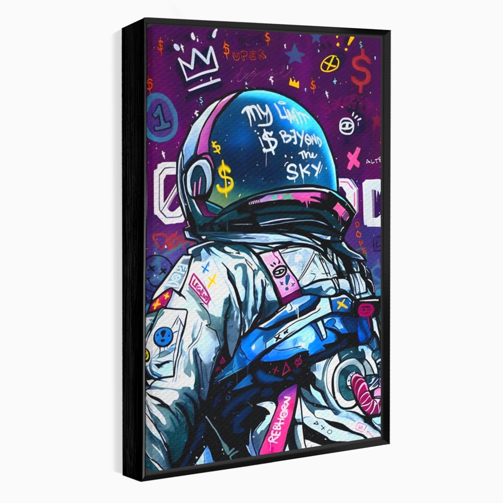 Tablou Canvas Premium LuxCanva® A1119, Astronaut , Cosmonaut, Spatiu, Motivational, Culori Vibrante