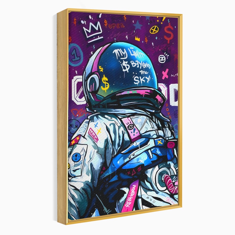 Tablou Canvas Premium LuxCanva® A1119, Astronaut , Cosmonaut, Spatiu, Motivational, Culori Vibrante
