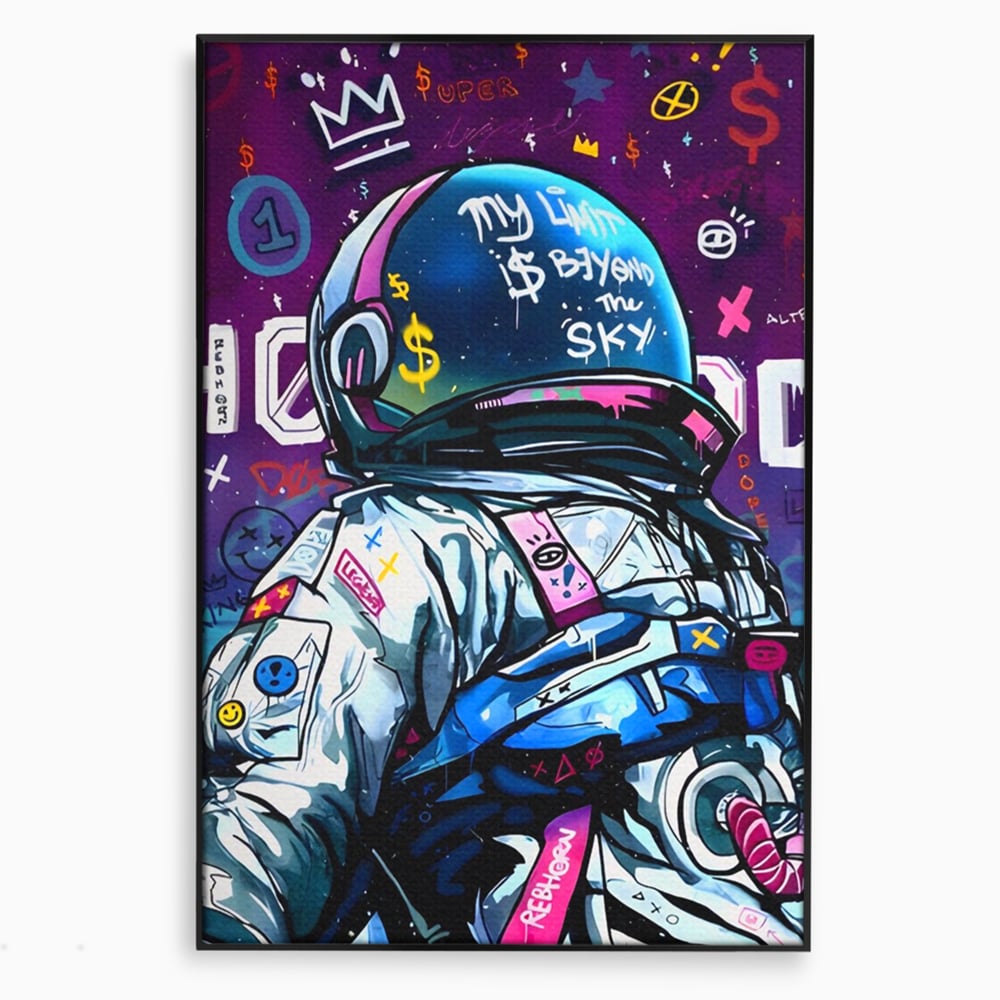 Tablou Canvas Premium LuxCanva® A1119, Astronaut , Cosmonaut, Spatiu, Motivational, Culori Vibrante