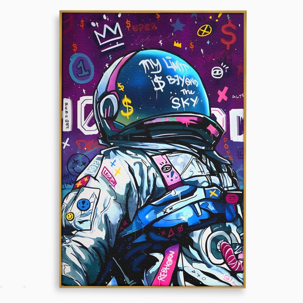 Tablou Canvas Premium LuxCanva® A1119, Astronaut , Cosmonaut, Spatiu, Motivational, Culori Vibrante