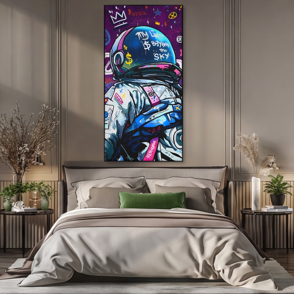 Tablou Canvas Premium LuxCanva® A1119, Astronaut , Cosmonaut, Spatiu, Motivational, Culori Vibrante