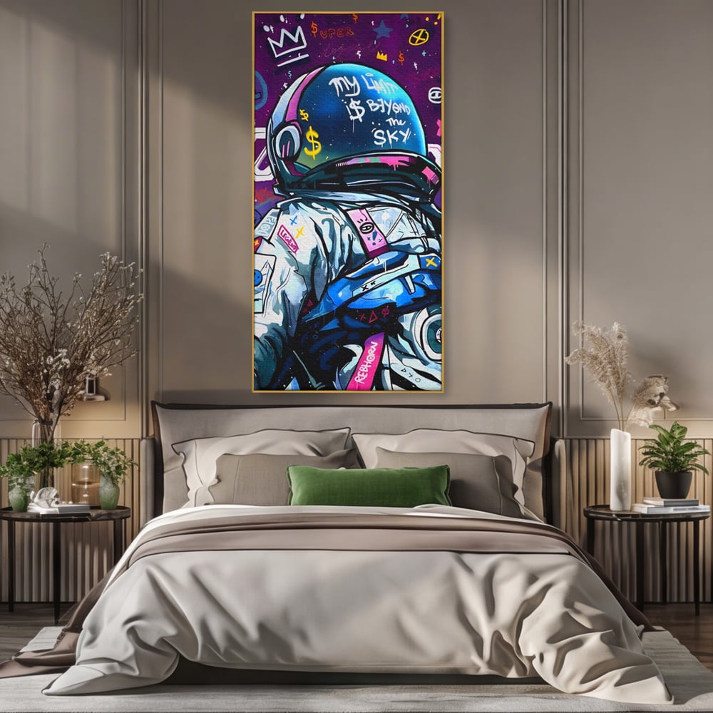 Tablou Canvas Premium LuxCanva® A1119, Astronaut , Cosmonaut, Spatiu, Motivational, Culori Vibrante
