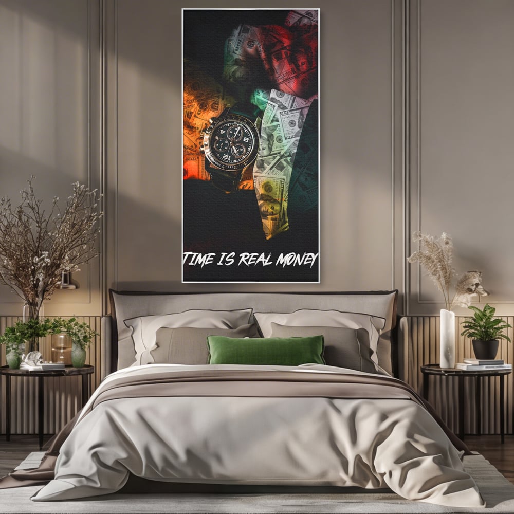 Leinwandbilder Premium LuxCanva® A1121, Zeit ist Geld, Uhren, Zeit, Zeit, Geld, motivierend, lebendige Farben