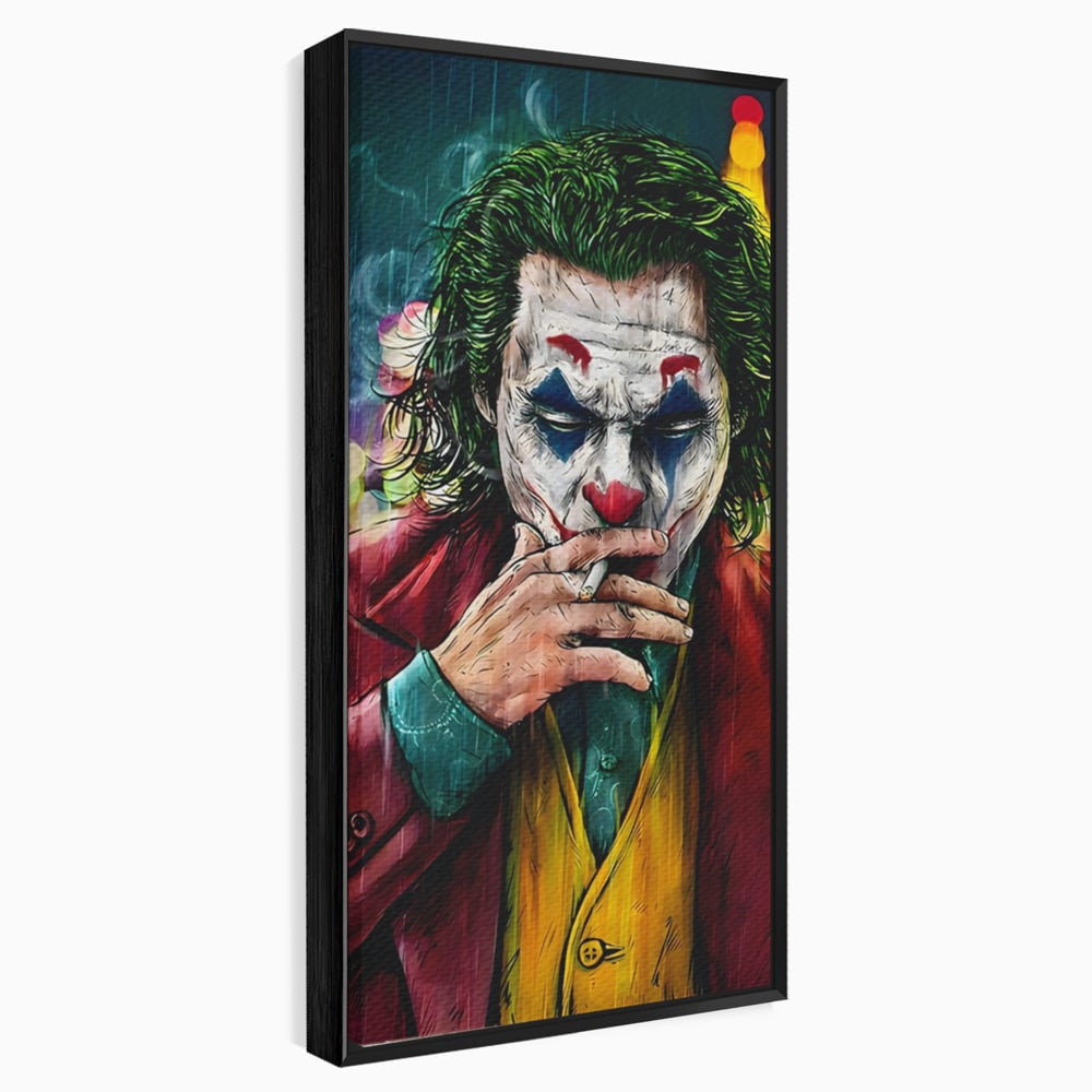 Tablou Canvas Premium LuxCanva® A1123, Joker , Film, Thriller, Ploaie, Culori Vibrante