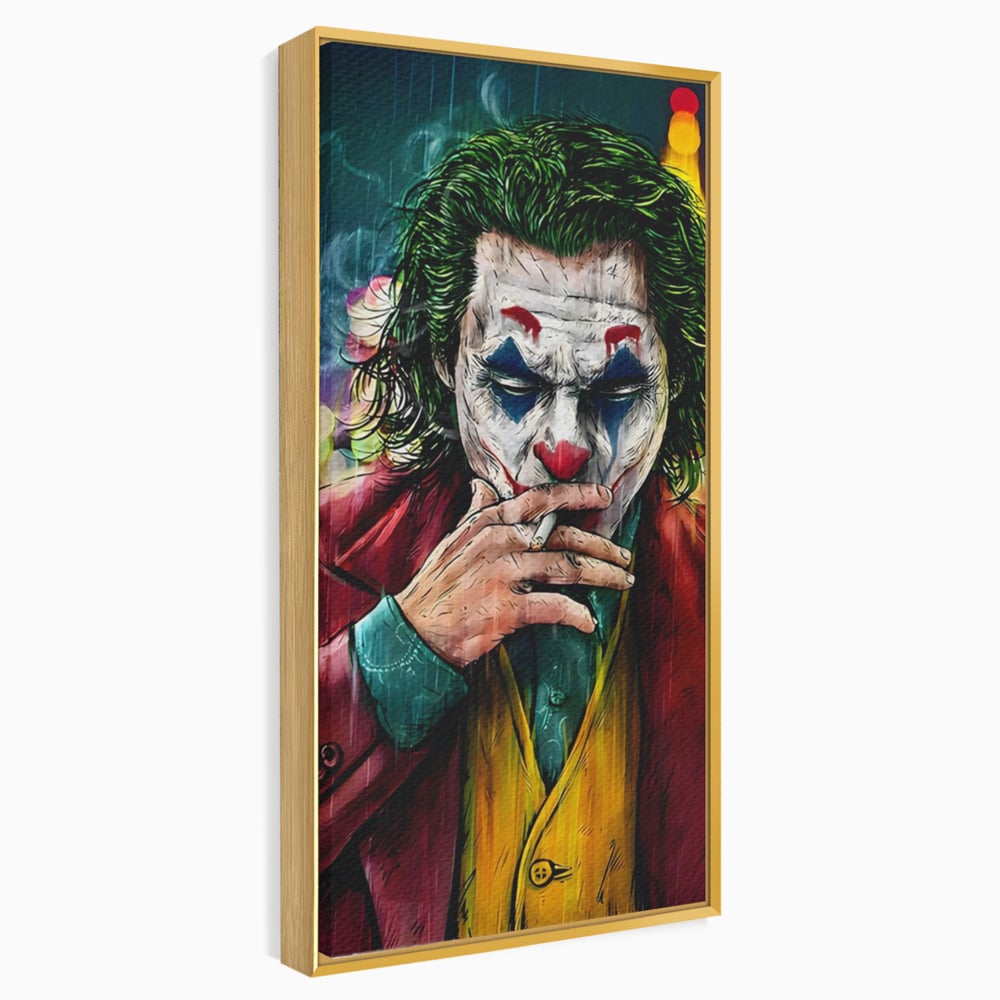 Tablou Canvas Premium LuxCanva® A1123, Joker , Film, Thriller, Ploaie, Culori Vibrante