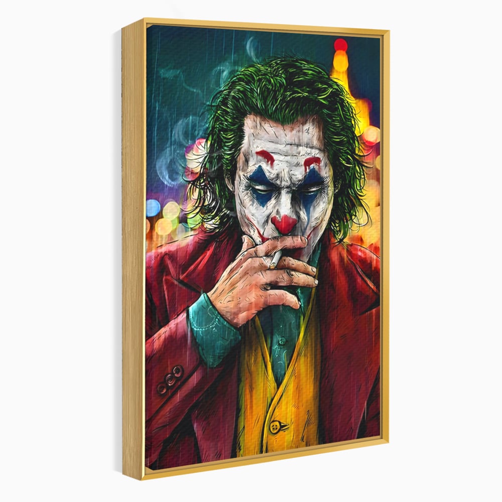 Tablou Canvas Premium LuxCanva® A1123, Joker , Film, Thriller, Ploaie, Culori Vibrante