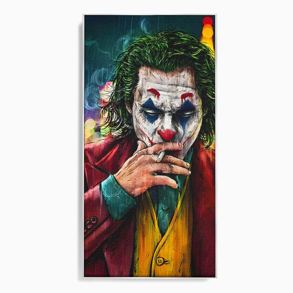 Tablou Canvas Premium LuxCanva® A1123, Joker , Film, Thriller, Ploaie, Culori Vibrante