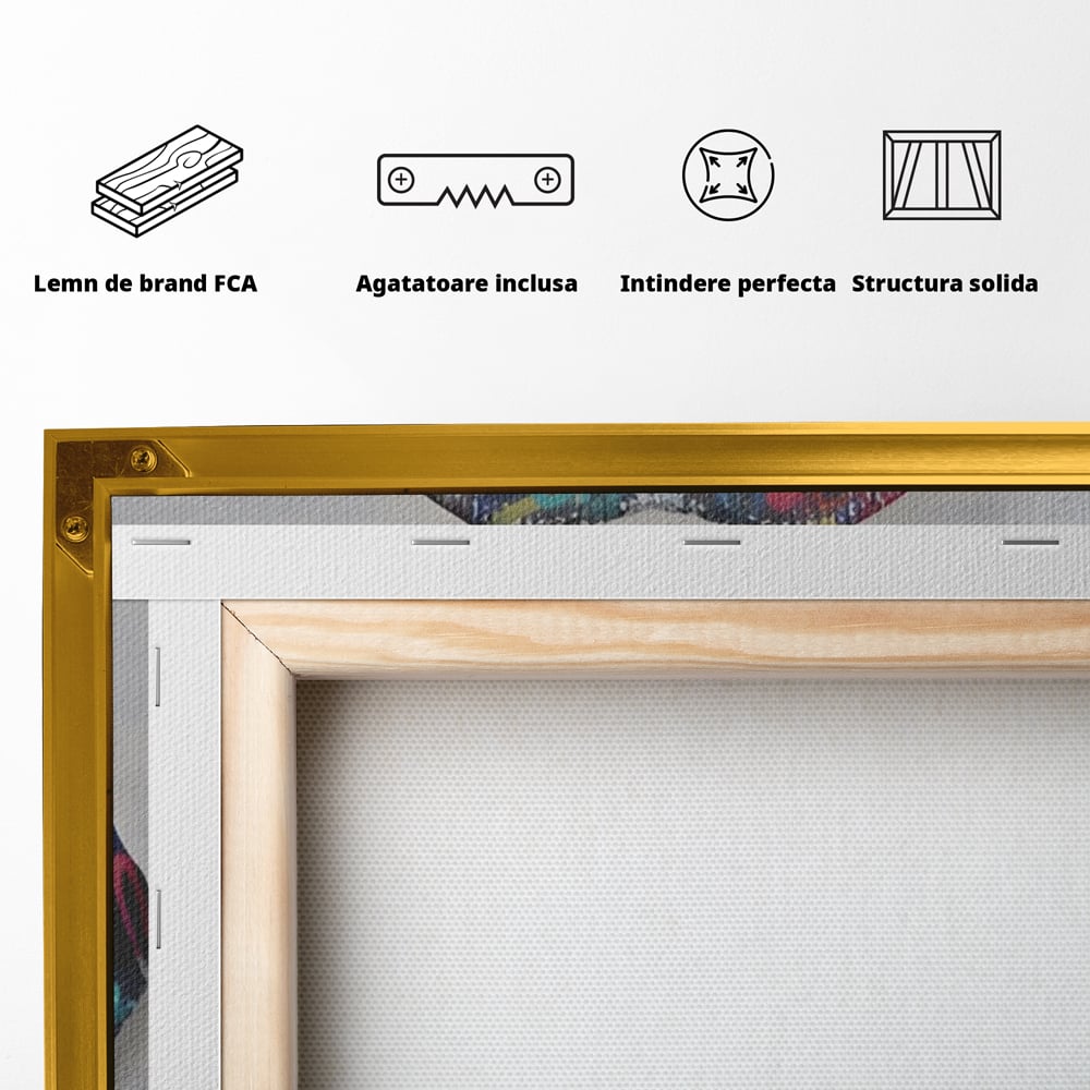 Tablou Canvas Premium LuxCanva® A1126, Black Lips ,  Buze, Inimi Colorate, Ruj Negru, Culori Vibrante