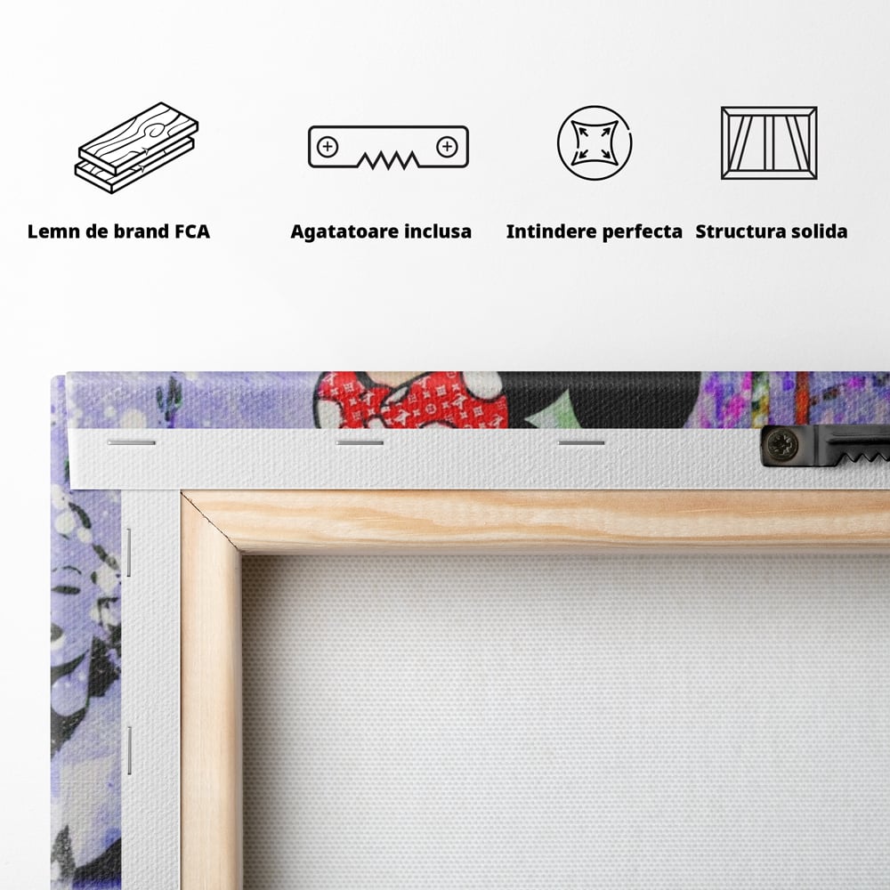 Tablou Canvas Premium, LuxCanva® A1127, Lady Minnie Mouse, Moda, Mickey Mosue, Luxury Brands, Culori Vibrante