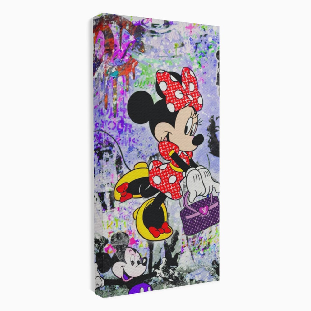 Tablou Canvas Premium, LuxCanva® A1127, Lady Minnie Mouse, Moda, Mickey Mosue, Luxury Brands, Culori Vibrante