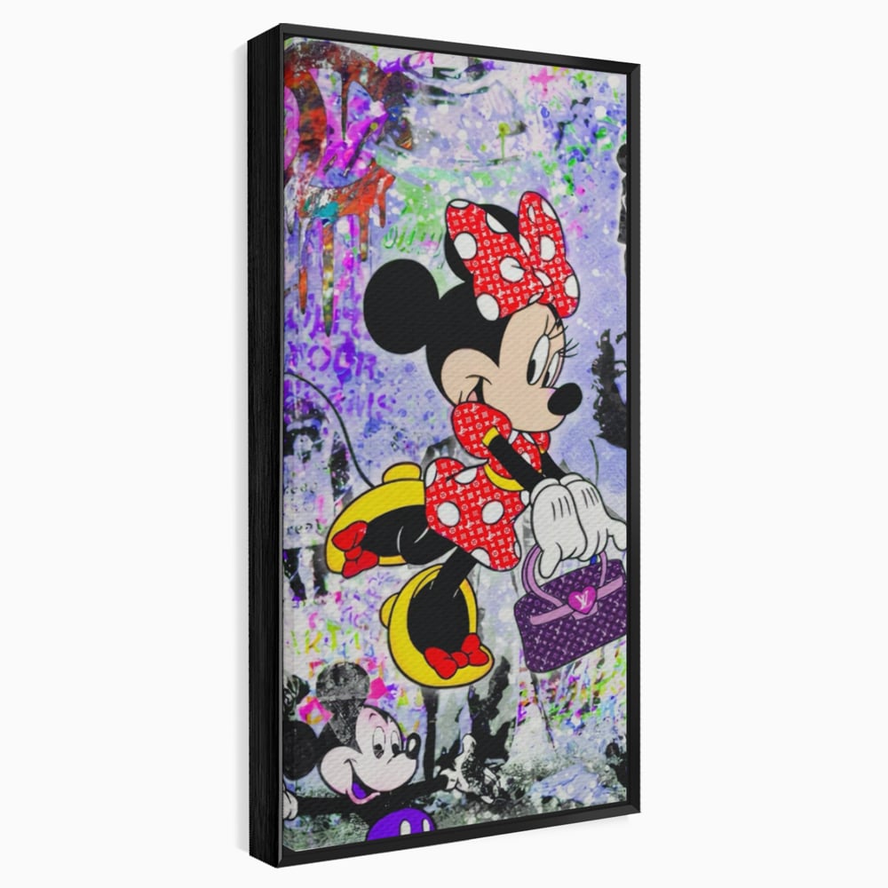 Tablou Canvas Premium, LuxCanva® A1127, Lady Minnie Mouse, Moda, Mickey Mosue, Luxury Brands, Culori Vibrante