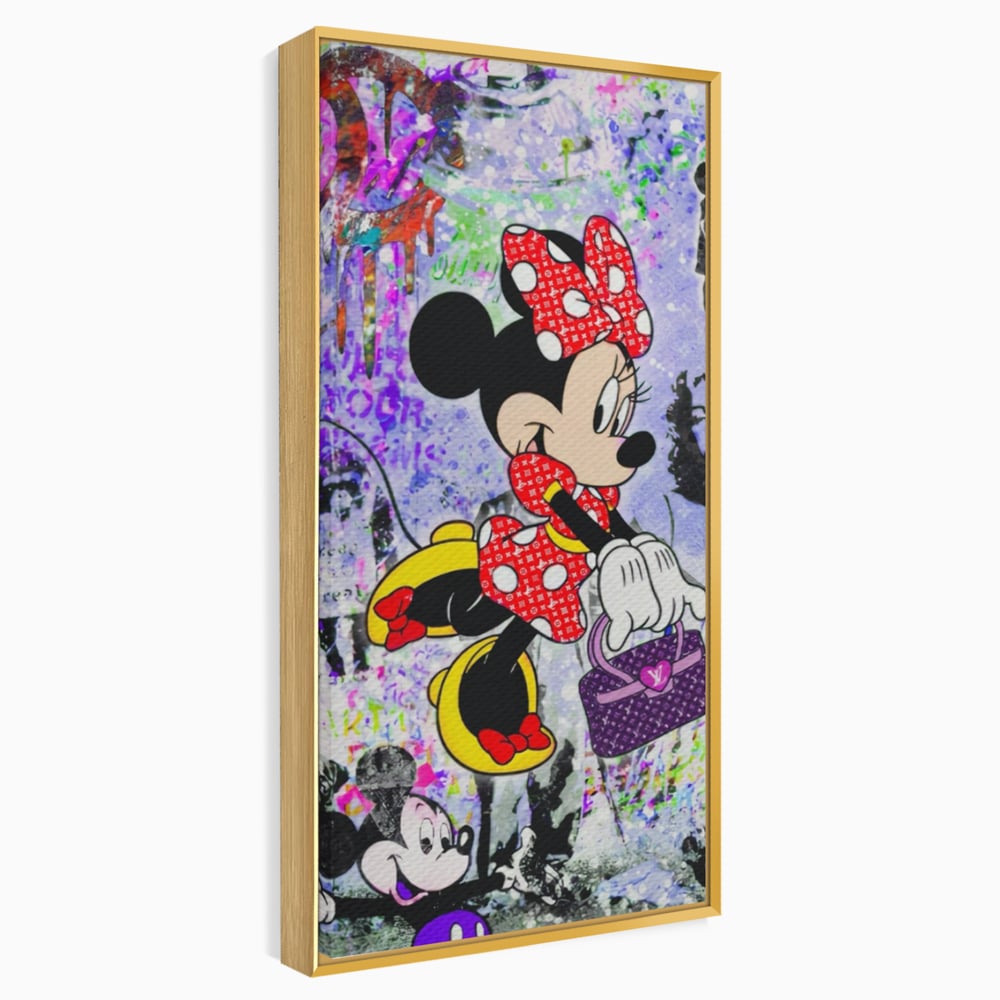 Tablou Canvas Premium, LuxCanva® A1127, Lady Minnie Mouse, Moda, Mickey Mosue, Luxury Brands, Culori Vibrante