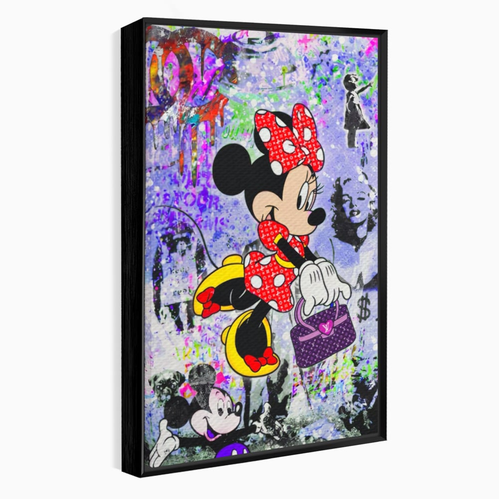 Tablou Canvas Premium, LuxCanva® A1127, Lady Minnie Mouse, Moda, Mickey Mosue, Luxury Brands, Culori Vibrante
