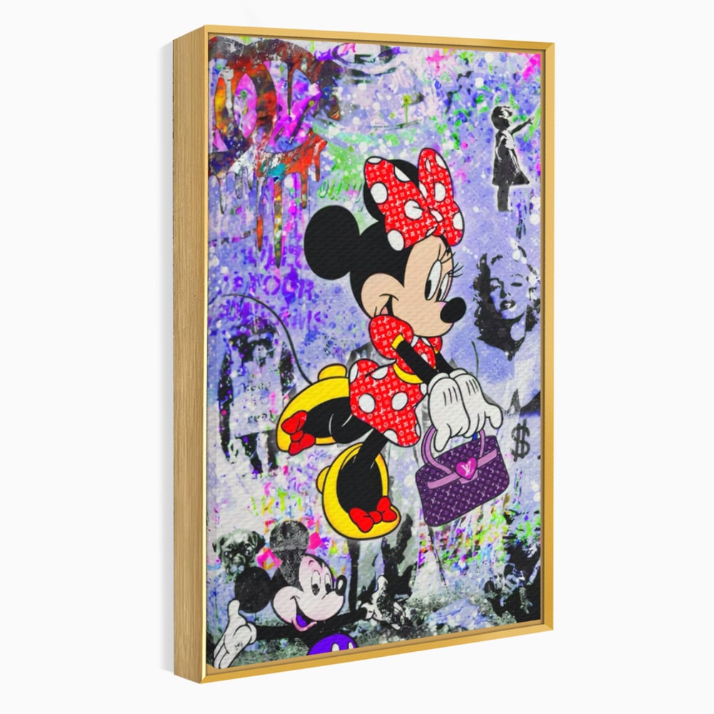 Tablou Canvas Premium, LuxCanva® A1127, Lady Minnie Mouse, Moda, Mickey Mosue, Luxury Brands, Culori Vibrante