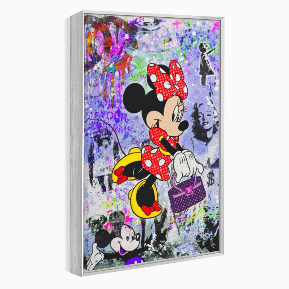 Tablou Canvas Premium, LuxCanva® A1127, Lady Minnie Mouse, Moda, Mickey Mosue, Luxury Brands, Culori Vibrante