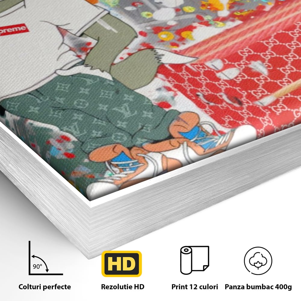 Tablou Canvas Premium LuxCanva® A1128, Tom And Jerry , Moda, Luxury Brands, Desene Animate, Culori Vibrante