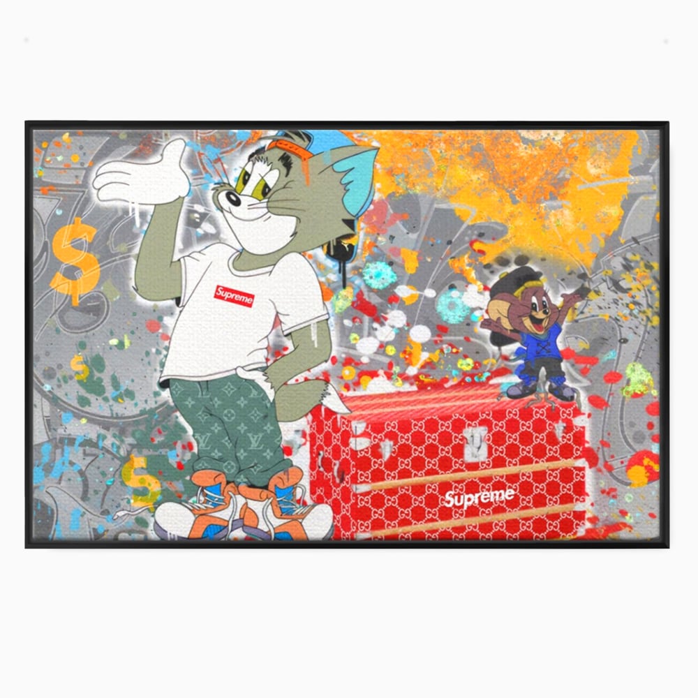 Tablou Canvas Premium LuxCanva® A1128, Tom And Jerry , Moda, Luxury Brands, Desene Animate, Culori Vibrante