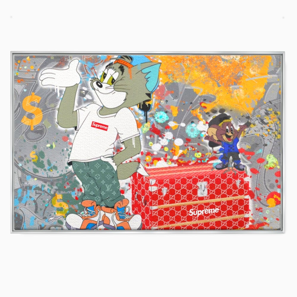 Tablou Canvas Premium LuxCanva® A1128, Tom And Jerry , Moda, Luxury Brands, Desene Animate, Culori Vibrante