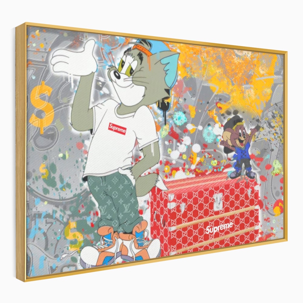 Tablou Canvas Premium LuxCanva® A1128, Tom And Jerry , Moda, Luxury Brands, Desene Animate, Culori Vibrante