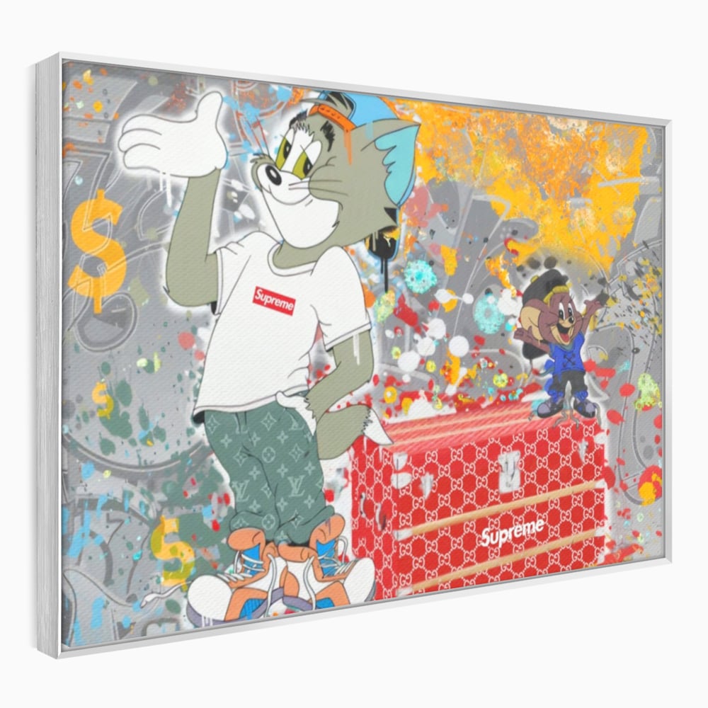 Tablou Canvas Premium LuxCanva® A1128, Tom And Jerry , Moda, Luxury Brands, Desene Animate, Culori Vibrante