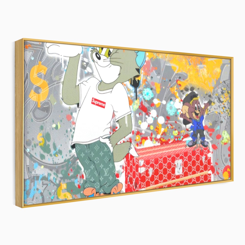 Tablou Canvas Premium LuxCanva® A1128, Tom And Jerry , Moda, Luxury Brands, Desene Animate, Culori Vibrante