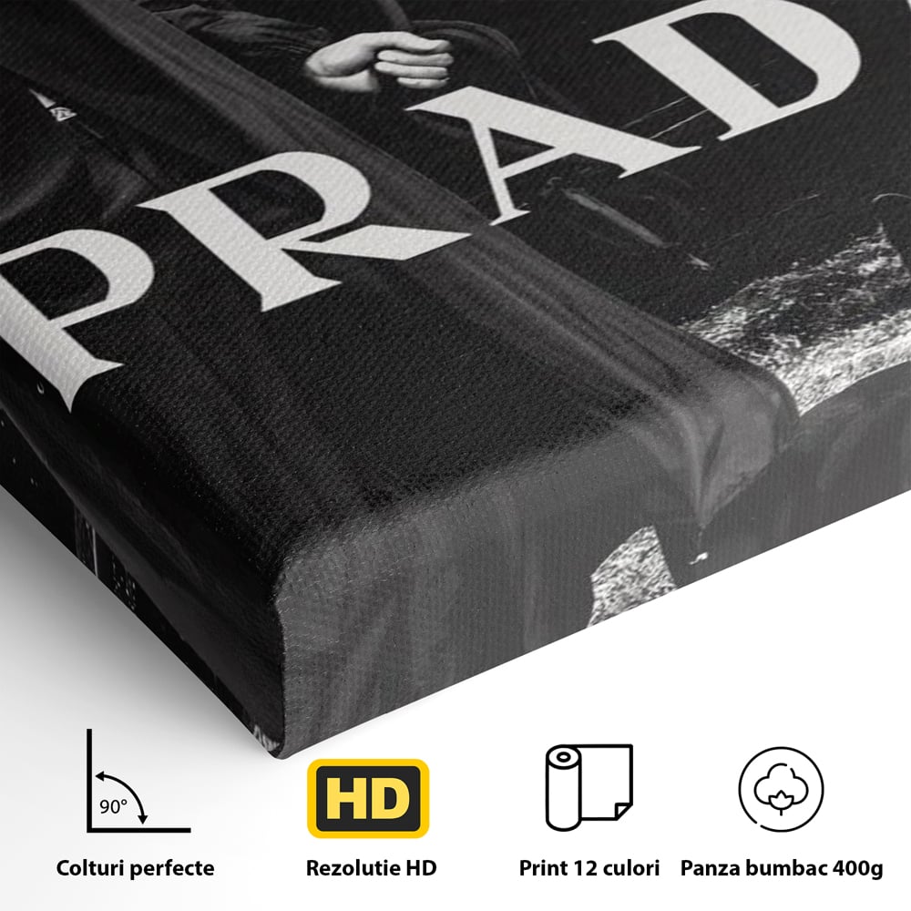 Tablou Canvas Premium, LuxCanva® A1129, Prada Men, Moda, Luxury Brands, Fashion, Alb, Negru