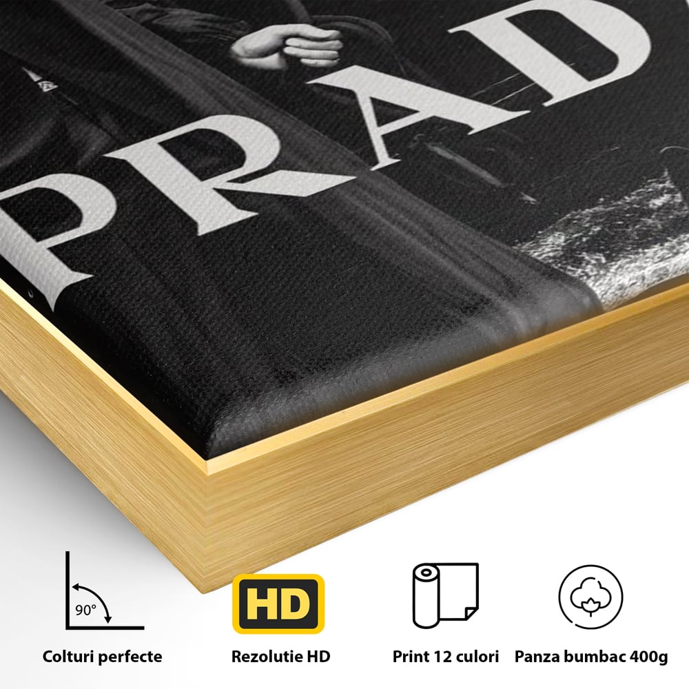 Tablou Canvas Premium, LuxCanva® A1129, Prada Men, Moda, Luxury Brands, Fashion, Alb, Negru