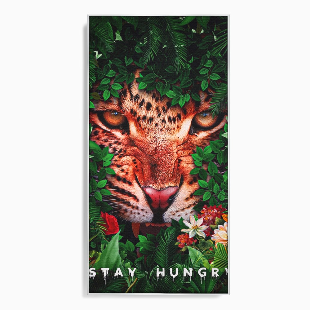 Tablou Canvas Premium LuxCanva® A1131, Hungry Tiger ,  Tigru, Jungla, Motivational, Culori Vibrante