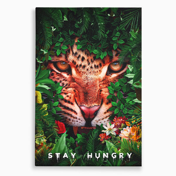 Tablou Canvas Premium LuxCanva® A1131, Hungry Tiger ,  Tigru, Jungla, Motivational, Culori Vibrante
