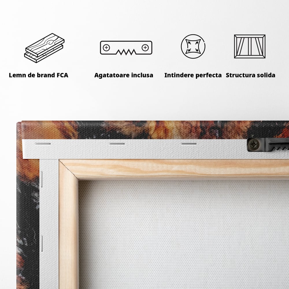 Tablou Canvas Premium LuxCanva® A1135, Leu , Regele Junglei, Animal Salbatic, Motivational, Culori Vibrante