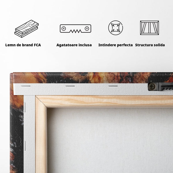 Tablou Canvas Premium LuxCanva® A1135, Leu , Regele Junglei, Animal Salbatic, Motivational, Culori Vibrante