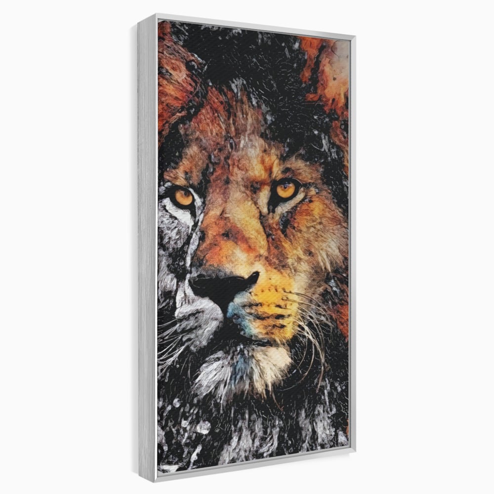 Tablou Canvas Premium LuxCanva® A1135, Leu , Regele Junglei, Animal Salbatic, Motivational, Culori Vibrante