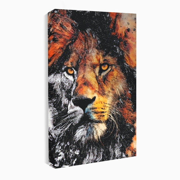 Tablou Canvas Premium LuxCanva® A1135, Leu , Regele Junglei, Animal Salbatic, Motivational, Culori Vibrante