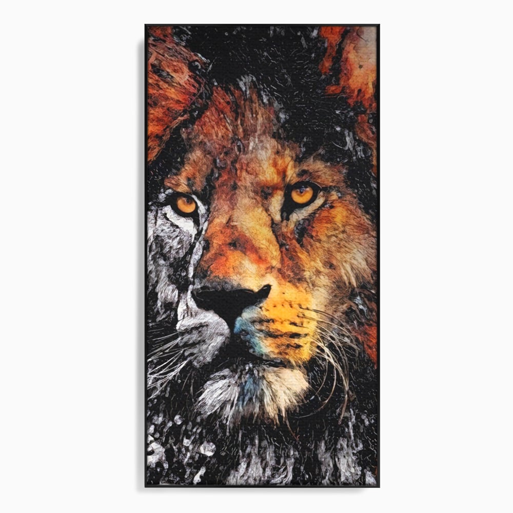Tablou Canvas Premium LuxCanva® A1135, Leu , Regele Junglei, Animal Salbatic, Motivational, Culori Vibrante