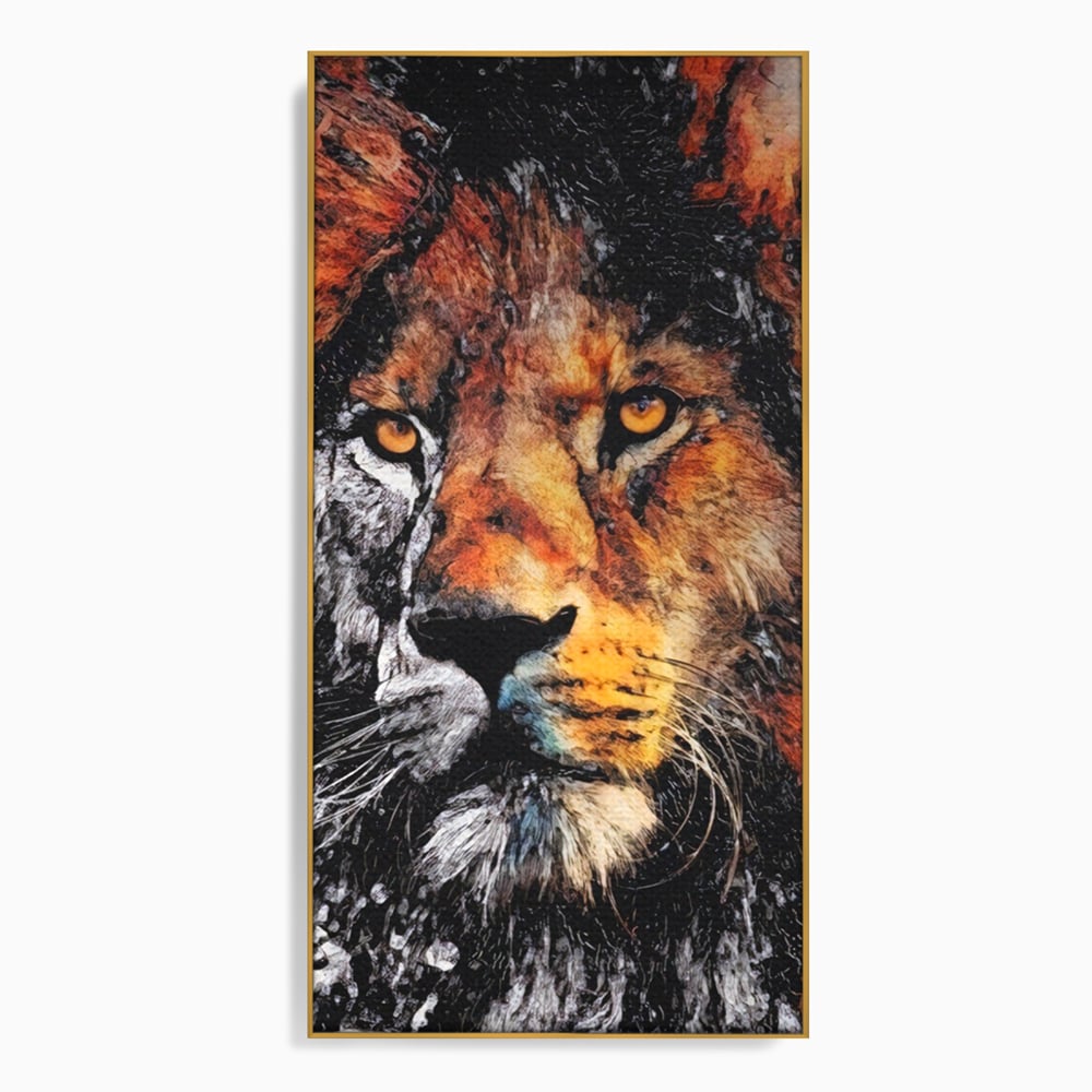 Tablou Canvas Premium LuxCanva® A1135, Leu , Regele Junglei, Animal Salbatic, Motivational, Culori Vibrante
