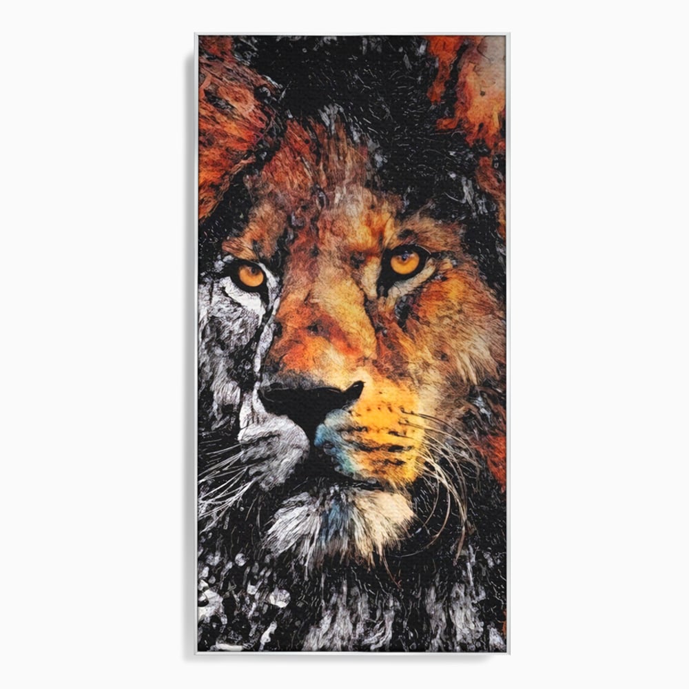 Tablou Canvas Premium LuxCanva® A1135, Leu , Regele Junglei, Animal Salbatic, Motivational, Culori Vibrante
