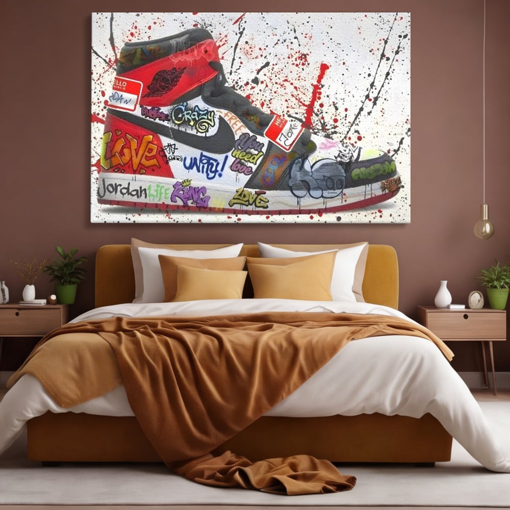 Tablou Canvas Premium, LuxCanva® A1136, Love Jordan , Nike, Adidas, Air Jordan, Culori Vibrante