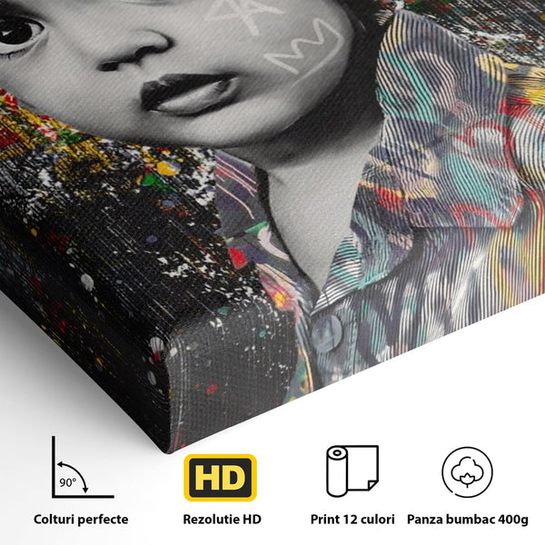 Tablou Canvas Premium LuxCanva® A1137, Color Baby , Copil, Par Coloar, Baby Cool, Culori Vibrante